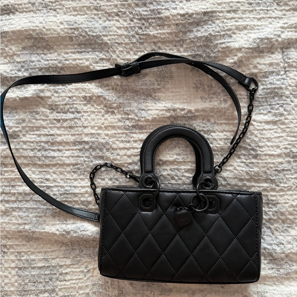 Aldo Black Quilted Crossbody Bag